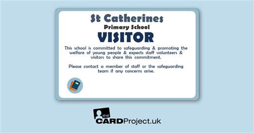 Primary School Visitor Card Light Blue Learning Book